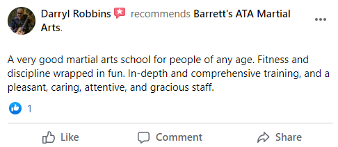 Com 1, Barrett&#039;s ATA Martial Arts Cedar Park