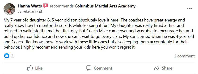 Preschool2, Columbus Martial Arts Academy