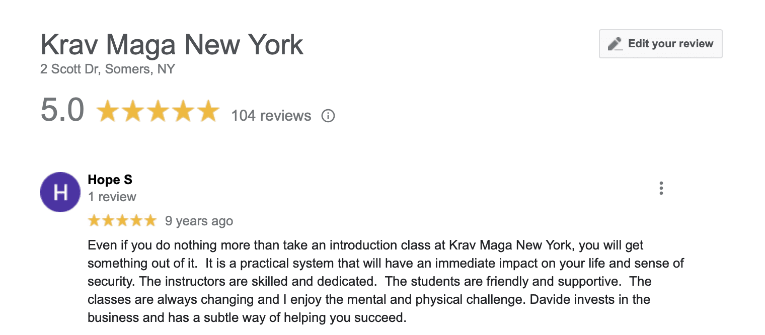 Hope S, Krav Maga New York