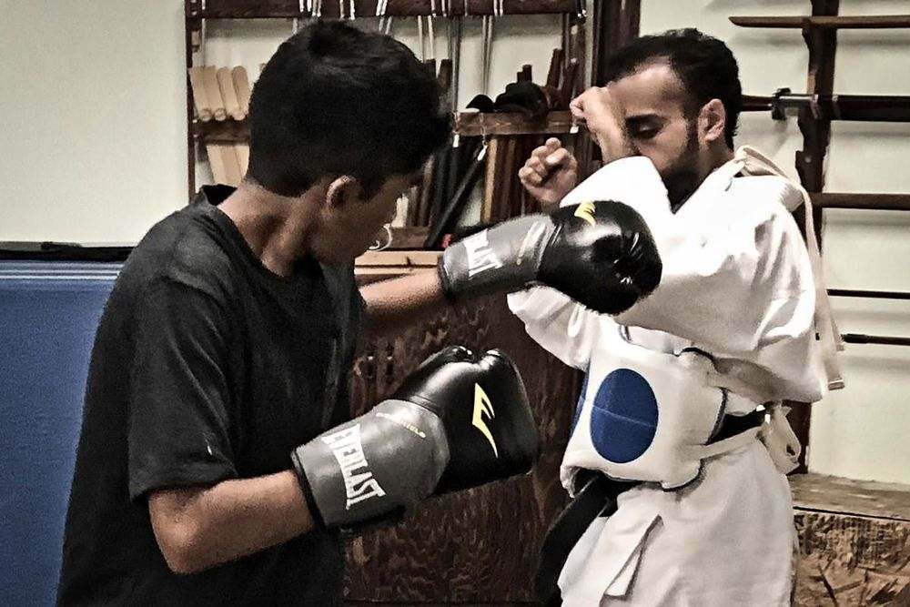 Adult karate class
