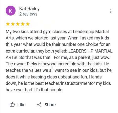 Kids Review, Leadership Martial Arts Southington