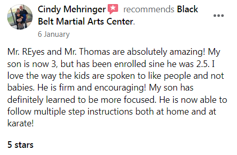 Preschool 5, Black Belt Martial Arts Center